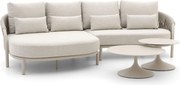 Chaise longue loungeset SUNS | 4 personen | Loungeset Beige | Aluminium | Kees Smit Tuinmeubelen