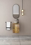 MD Interior Bello toiletmeubel mangohout met rivierstenen waskom links