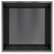 Hotbath &MORE Inbouwbox of inbouwnis - 30x30x10 - Geborsteld zwart PVD BOX030MBP