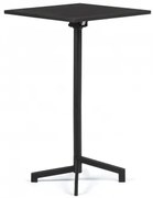 Dely 60x60 Cm Vierkante Bartafel, Opvouwbaar En In 2 Hoogtes Omvormbaar, Gemaakt Van Staal Zwart - Sklum