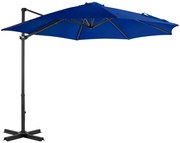 vidaXL Zweefparasol met aluminium paal 300 cm azuurblauw