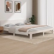 vidaXL Bedframe massief hout wit 180x200 cm 6FT Super King