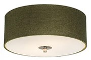 Landelijke plafondlamp groen 30 cm - Drum Jute
