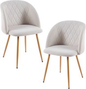 Set 2 Velt Stoffen Stoelen