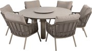 Puglia Donato low dining tuinset 160xH69 cm 8 delig keramiek latte Taste 4SO