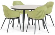 Tuinset 4 personen 120 cm Kunststof Groen Lifestyle Garden Furniture Lissabon/Vienna