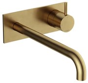 Hotbath Cobber Afbouwdeel - voor wastafelkraan - 25cm uitloop - Living colours - Geborsteld Messing CB106EXT25BB