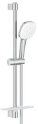 GROHE Tempesta 110 Cube Glijstangset - 60cm - vierkante handdouche - 3 straalsoorten - gladde doucheslang - met zeephouder - chroom 27576003