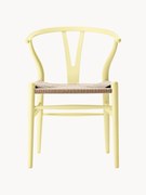 Houten stoel CH24 Wishbone Chair met handgevlochten zitvlak