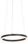 Design hanglamp zwart 40 cm incl. LED 3-staps dimbaar - Anello Modern rond Binnenverlichting Lamp