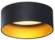 Moderne plafondlamp zwart velours 40cm incl. LED 3-staps dimbaar - Sue Modern rond Binnenverlichting Lamp