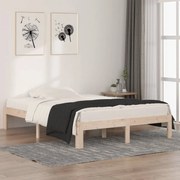 vidaXL Bedframe massief hout 135x190 cm 4FT6 Double