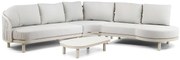 Hoek loungeset 5 personen Aluminium/rope Taupe Santika Furniture Santika