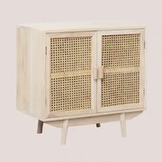 Dressoir 70x40 Cm In Ralik Hout Licht Natuurlijk Hout - Sklum