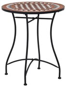 vidaXL Bistrotafel mozaïek 60 cm keramiek bruin