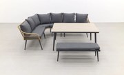 Garden Impressions Margriet lounge dining set - Naturel - 6 delig