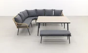 Garden Impressions Margriet lounge dining set - Naturel - 6 delig