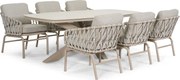 Tuinset 6 personen 220 cm Rope Taupe Lifestyle Garden Furniture Ventana/Provence