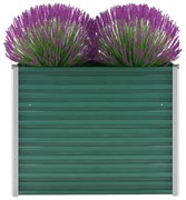 vidaXL Plantenbak verhoogd 100x40x77 cm gegalvaniseerd staal groen