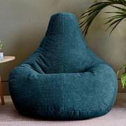 Cloudy Cord Zitzak Stoel - Donkergroen