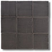 Hoogglans Handvorm Wandtegel 13x13 Cm Baltimore Grafiet RBT72