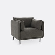 Fauteuil, getextureerde stof, Victor