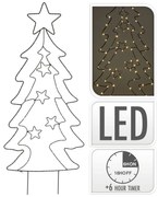 Ambiance Tuinsteker kerstboom met 90 LED's