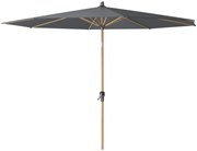 Platinum Riva stokparasol 3 m. rond - Teak Antraciet