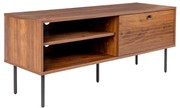 Walnoot Tv-meubel Met Strepen - 110x40x74cm.