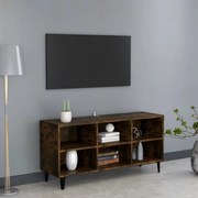 vidaXL Tv-meubel met metalen poten 103,5x30x50 cm gerookt eikenkleurig