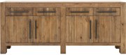 Goossens Dressoir Roots, 4 deuren 4 laden