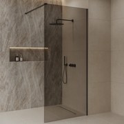 Best Design Dalis inloopdouche 80cm gunmetal met mokka glas