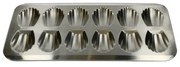 Madeleinevorm, gerecycled rvs, PFAS-vrij, 12 stuks
