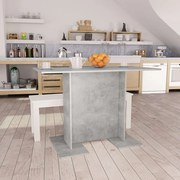 vidaXL Eettafel 110x60x75 cm bewerkt hout betongrijs