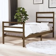 vidaXL Bedframe grenenhout honingbruin 75x190 cm 2FT6 Small Single