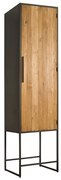 Tower Living Smalle Wandkast Van Teakhout Rechtsdraaiend Felino - 60x45x220cm.