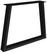 Industrieel onderstel Trapezium poot - Zwart metaal - 78 x 72 cm (2 stuks)