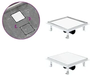 vidaXL Doucheafvoer met 2-in-1 deksels 25x25 cm roestvrij staal
