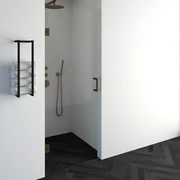 BRAUER Void nisdeur helder glas 80x200 omkeerbaar incl. glascoating PVD koper geborsteld GS-VON1H80200GK