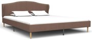 vidaXL Bedframe stof bruin 150x200 cm