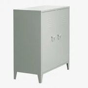 Pohpli Stalen Kast Met 2 Deuren, 80x40 Cm Groen – Khaki - Sklum