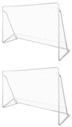 vidaXL Voetbalgoals 2 st 240x90x150 cm staal