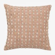 Vierkant Kussen 45x45 Cm Van Brusquel-katoen Lichtroze - Sklum