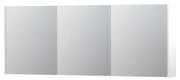 INK SPK1 Spiegelkast - 160x14x60cm - 3 deuren - dubbelzijdige Spiegel - schakelaar en stopcontact - MDF lak wit mat 1110801