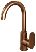 Brauer Copper Edition Wastafelmengkraan opbouw - hoog - draaibaar - ronde uitloop - model C - PVD - geborsteld koper 5-GK-003-R1