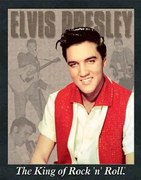 Metalen bord ELVIS PRESLEY - portrait