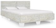 vidaXL Bedframe natuurlijk rattan grijs 140x200 cm