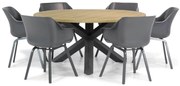 Tuinset Ronde Tuintafel 6 personen 160 cm Kunststof Grijs  Hartman Sophie