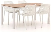 + 10% kassakorting | Diningset Forza | 4 personen polywood | Tuinset stapelbaar | 5-delig | Kees Smit Tuinmeubelen