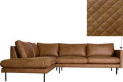 Hoekbank - Daisy - links - leer Colorado cognac 03